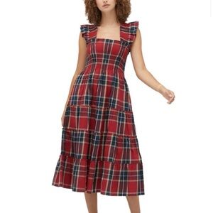Hill House Red Tartain Plaid Dress in XL